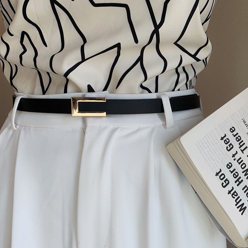 Thắt Lưng Da Thiết Kế Đơn Giản Thời Trang Mùa Hè Theo Phong Cách Hàn Quốc Cho Nữ