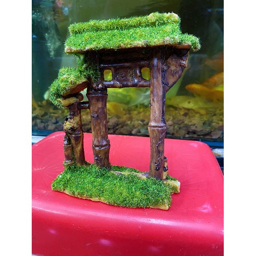 CỔNG PHỦ RÊU TRANG TRÍ HỒ CÁ NON BỘ 10X4X14CM
