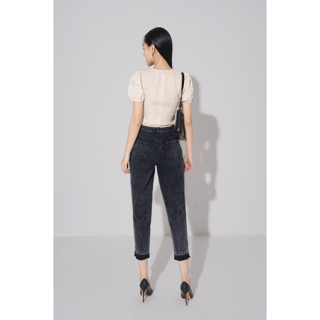 Quần Jeans lửng màu đen Eva De Eva 21SQJE004D