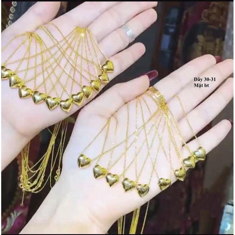 Dây mặt tim sẵn. Dây to nặng 5p. dây nhỏ 3-3.1p