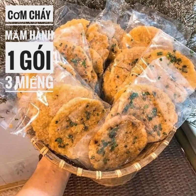 Cơm Cháy Mắm Hành [1 Gói 3 miếng]  [FREE SHIP] TỪ ĐƠN 50K, [Loại Đặc Biệt] Hàng ngon nhà làm