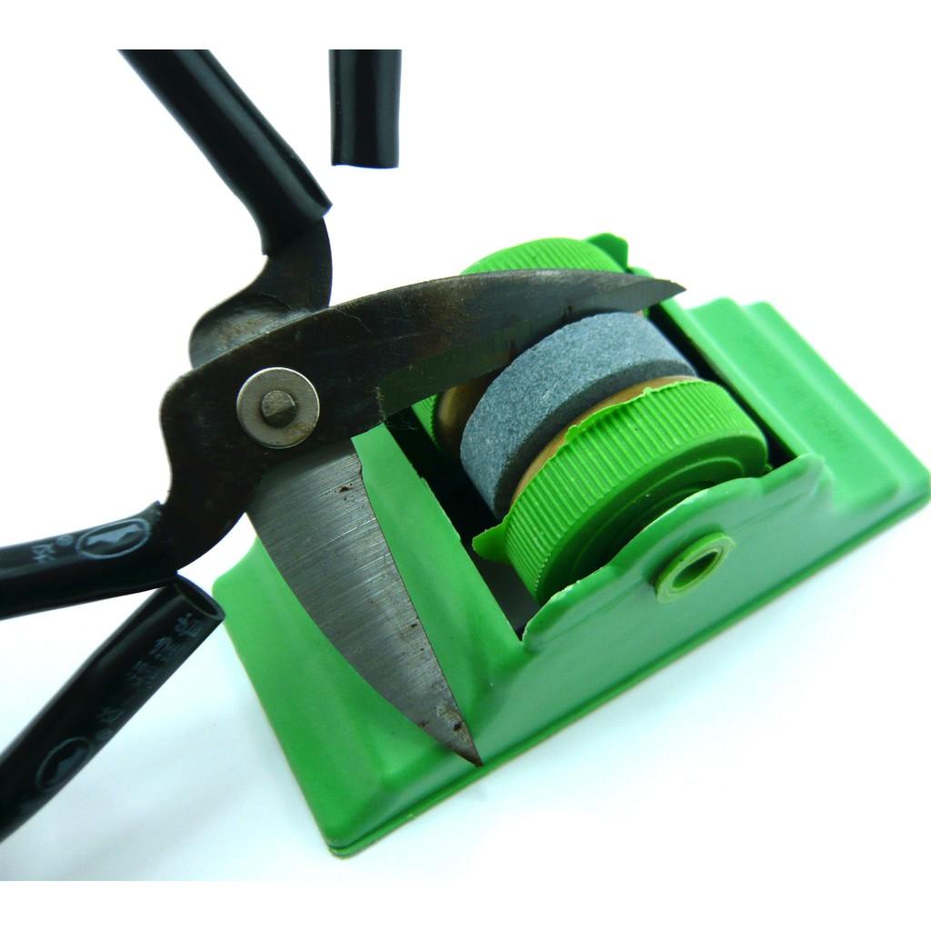 Dụng cụ đá mài dao kéo xanh lá, thiết kế nhỏ gọn dễ dàng sử dụng, sắc bén nhanh chóng hiệu quả
