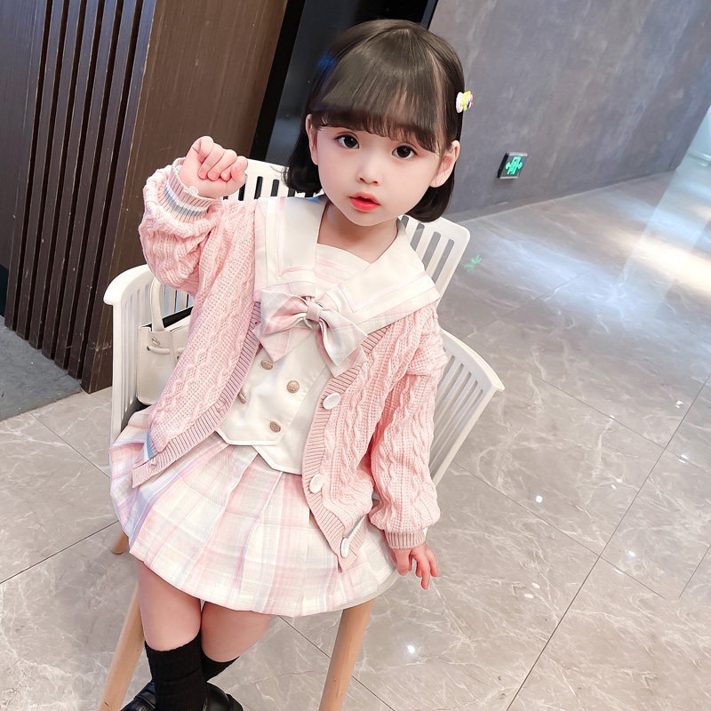Bộ Đồng Phục Nữ Sinh Năm 2021 JK 6 Phong Cách Mới Mùa Thu Hàn Quốc 5 Tuổi Kích Thước Nhỏ 2-3 Món