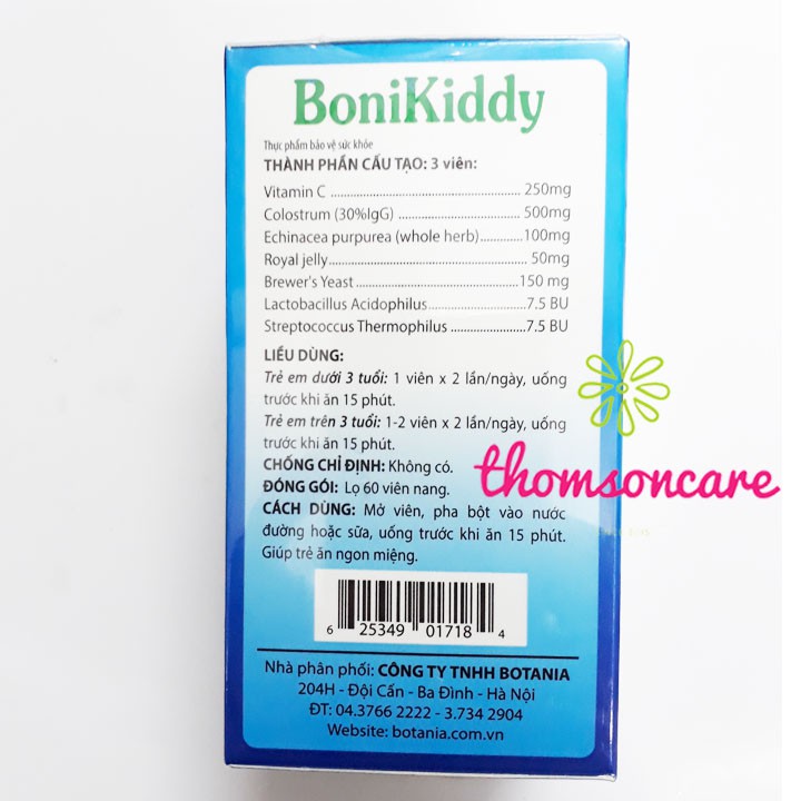 BoniKiddy - Tăng cường miễn dịch cho bé Chính hãng 100% từ Canada hộp 60 viên Boni Kiddy