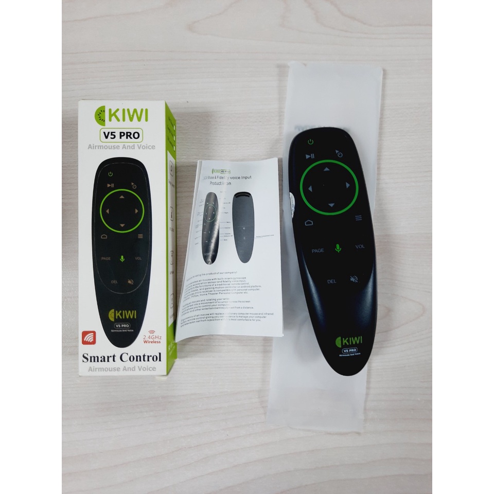 Remote Điều khiển chuột bay giọng nói Kiwi V5 PRO, tích hợp con quay hồi chuyển- Hàng chính hãng theo máy Fullbox