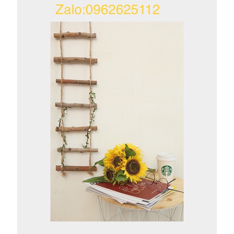 Thang dây gỗ decor.decor trang trí chụp ảnh livestream trang trí shop trang trí tiệc,sự kiện