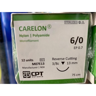 Chỉ khâu thẩm mỹ carelon 6/0 12 tép 1 hộp