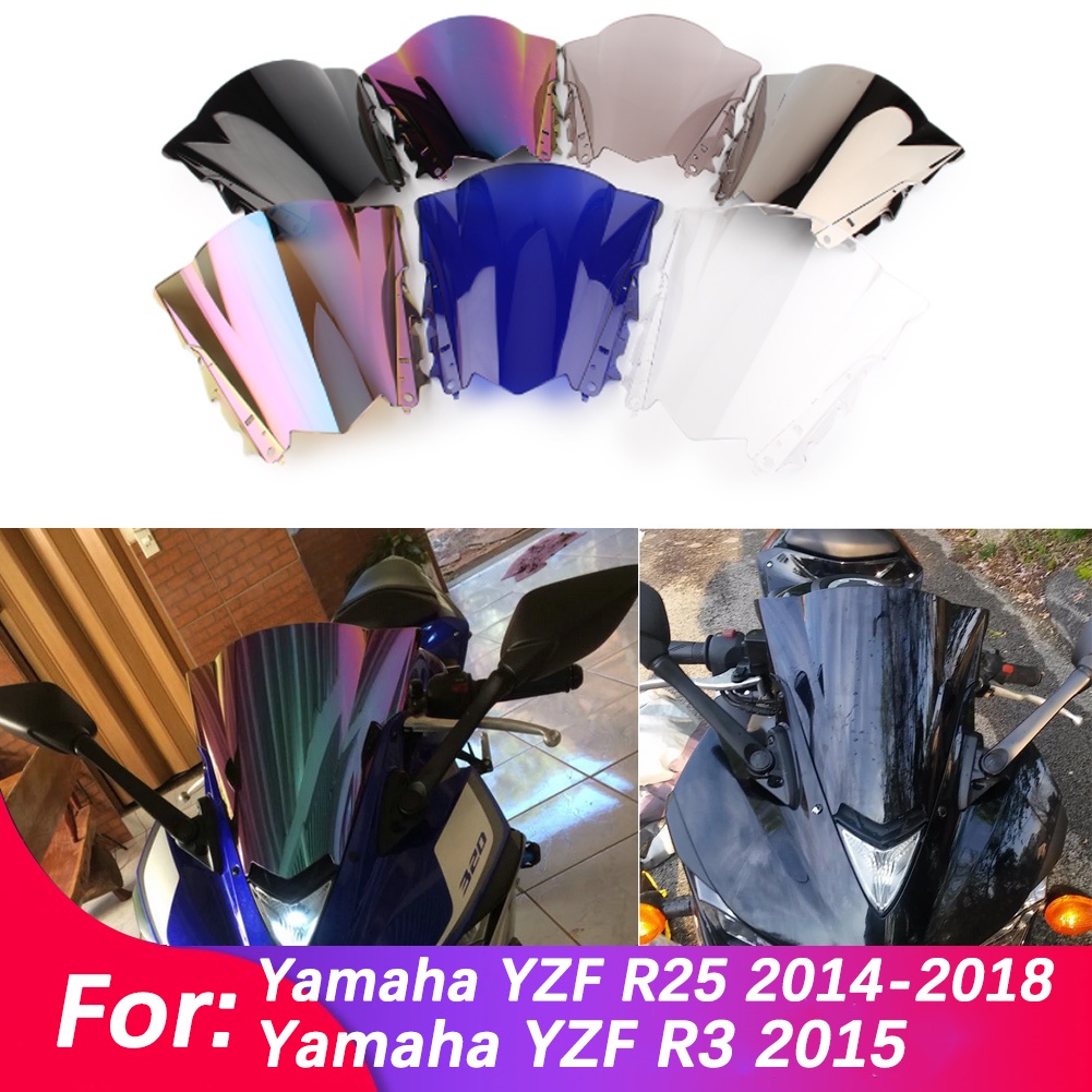 Kính Chắn Gió Bằng Nhựa ABS Cho Xe Mô Tô Yamaha YZFR25 2014-2017 2018 YZF R25 R3 YZFR3 2015-2016