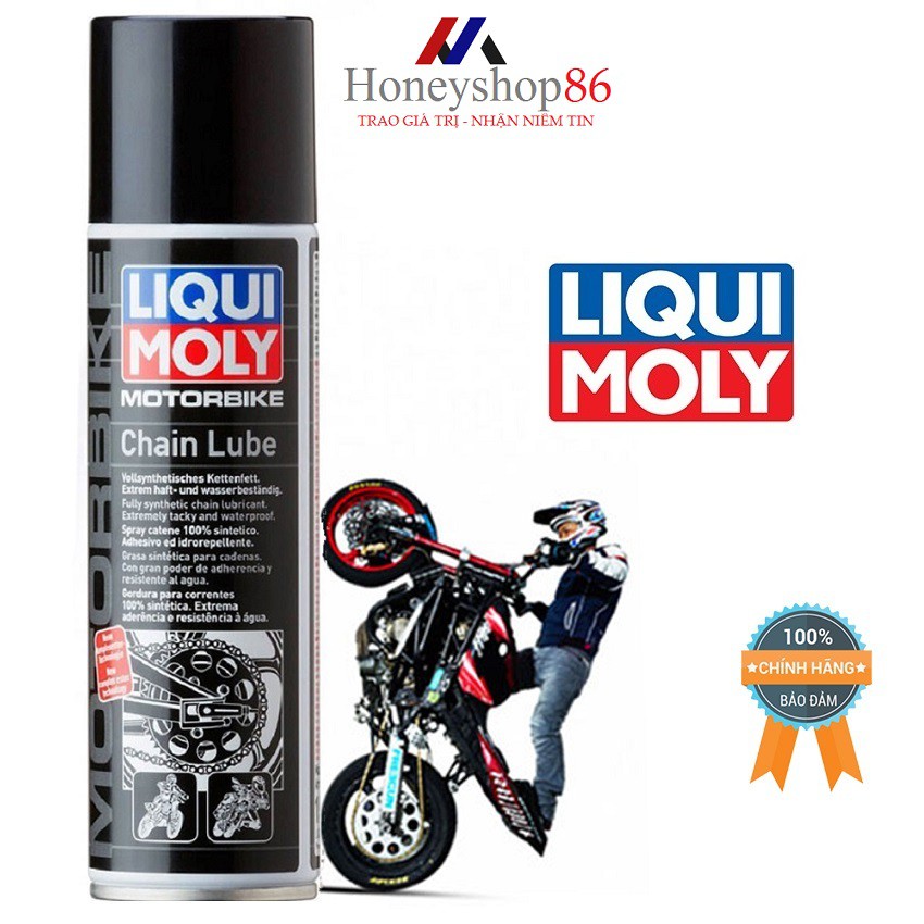 [ HỮU ÍCH] Chai xịt dưỡng sên cao cấp Liqui Moly Motorbike Chain-Lube 1508 250ml HONEYSHOP86