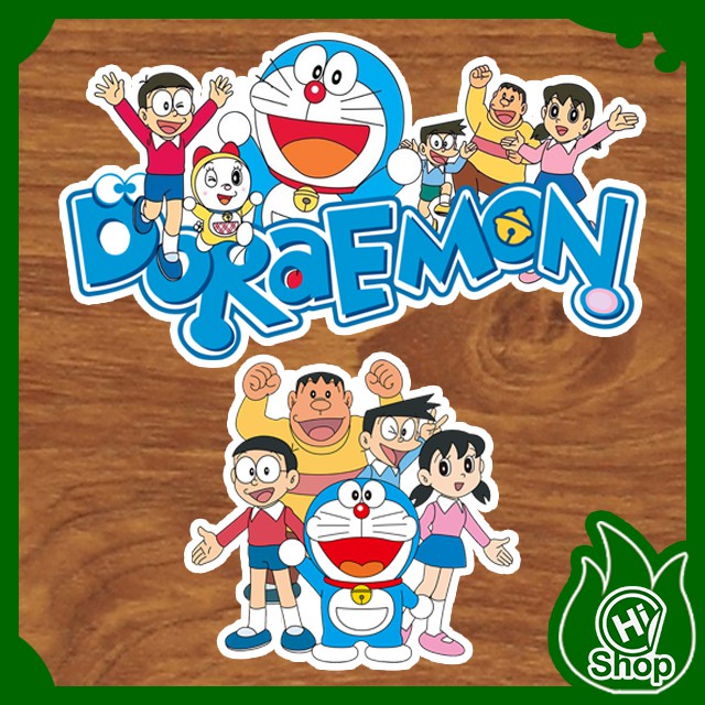 [Bộ 2 Sticker] Hình Dán Sticker Doraemon Loại Lớn | Dán Nón Bảo Hiểm, Điện Thoại, Laptop, Bình Nước