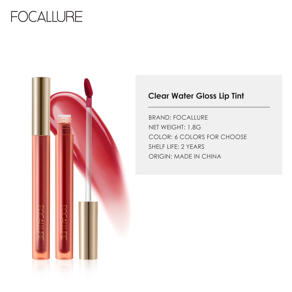 Son môi FOCALLURE nhẹ trong suốt môi mềm mượt lâu trôi không bết dính 1.8g