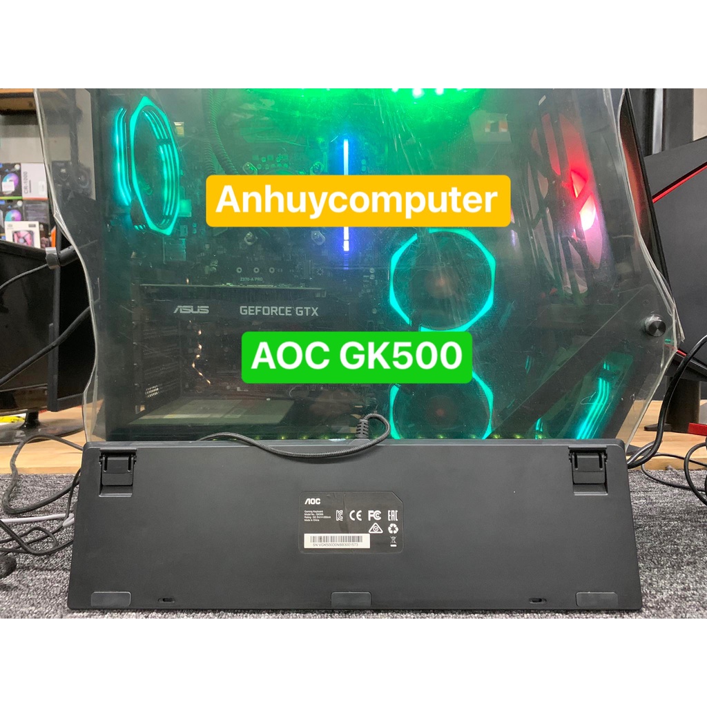 Bàn Phím Cơ AOC GK500 RGB Outemu Gaming Blue Switch