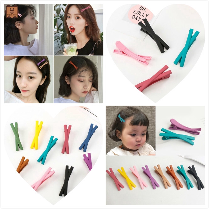 Kẹp tóc màu kẹo ngọt phong cách Hàn Quốc