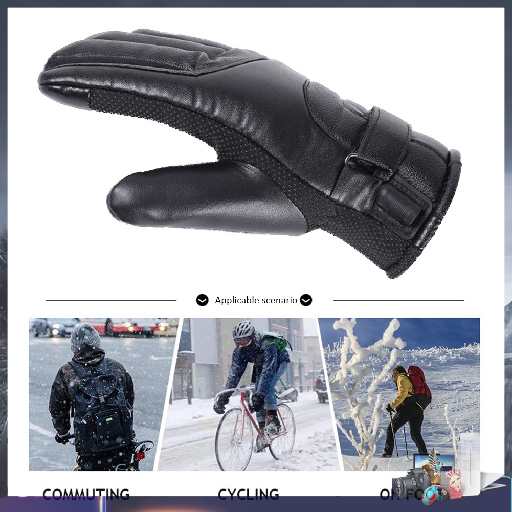 Găng tay sưởi ấm mùa đông sạc USB chống nước chống lạnh