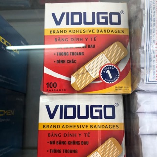 băng cá nhân vidugo hộp 100 miếng