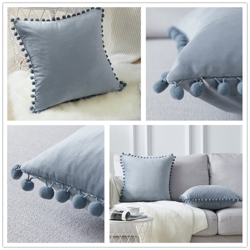 Vỏ gối sofa bằng vải nhung mềm xinh xắn chất lượng cao 45x45cm