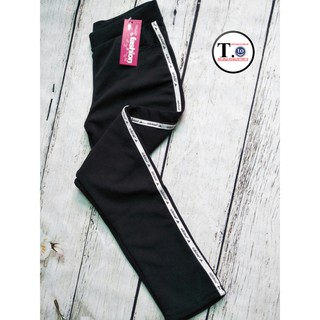 Quần thun nữ - legging (Ôm body,Quần màu đen - viền sọc TCADD)