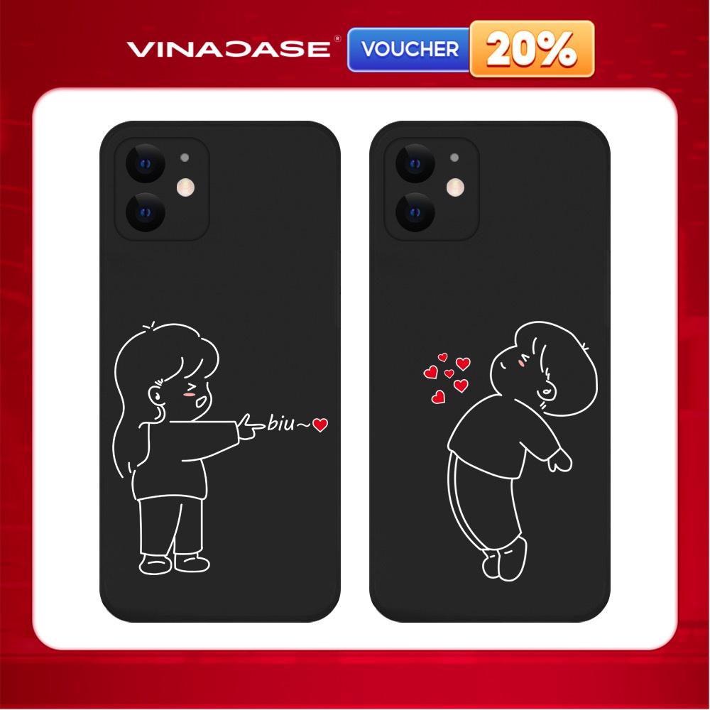 Ốp lưng Vina Case Iphone 6S/6 Plus/7G/8G/X/Xs/11/12/....dẻo cạnh vuông bảo vệ camera hình Ốp cặp BST4