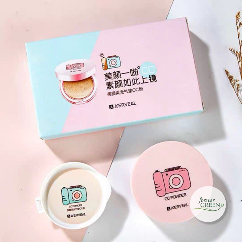 Full Set Phấn Nước Nền A'ERVEAL Máy Ảnh CC Powder Tặng Kèm Lõi Thay Dễ Thương FG153