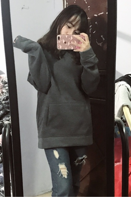Áo Hoodie Xám Chuột