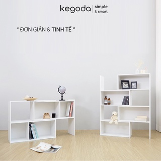 Kệ Gỗ Thông Minh 2 Khối Phong Cách Hàn Quốc Dễ Dàng Điều Chỉnh KGD06 Thương Hiệu KEGODA