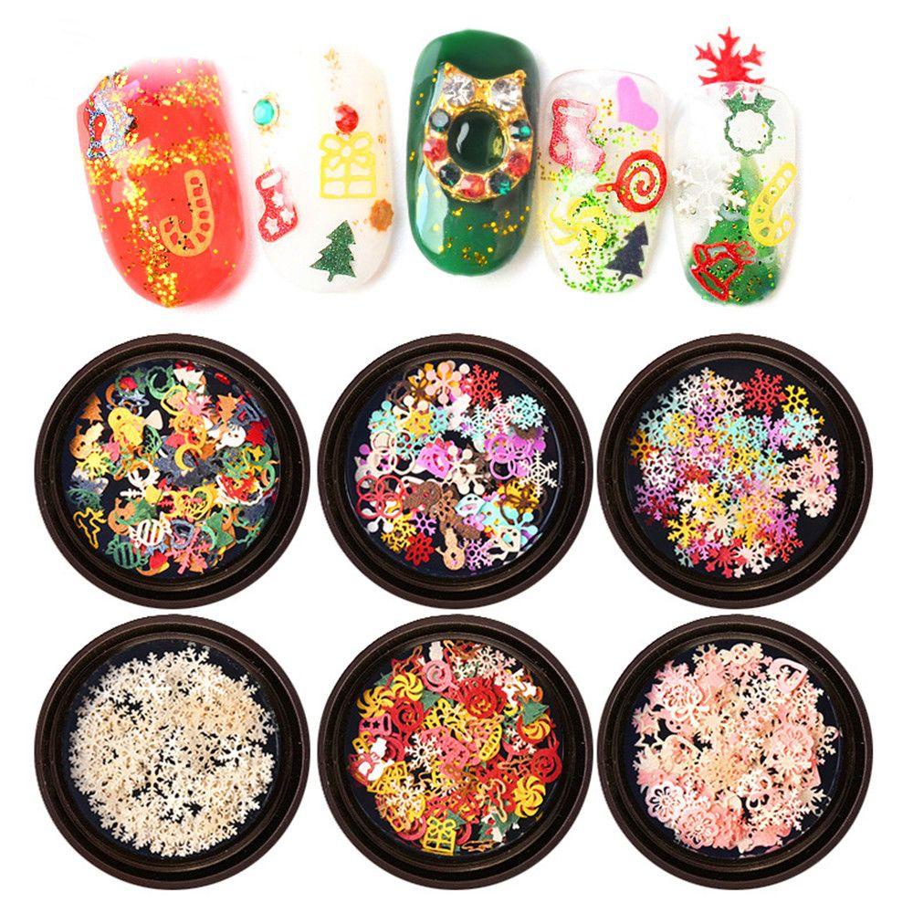 HS Kim Tuyến 3D Nhiều Màu Sắc Phong Cách Giáng Sinh Trang Trí Móng Nghệ Thuật