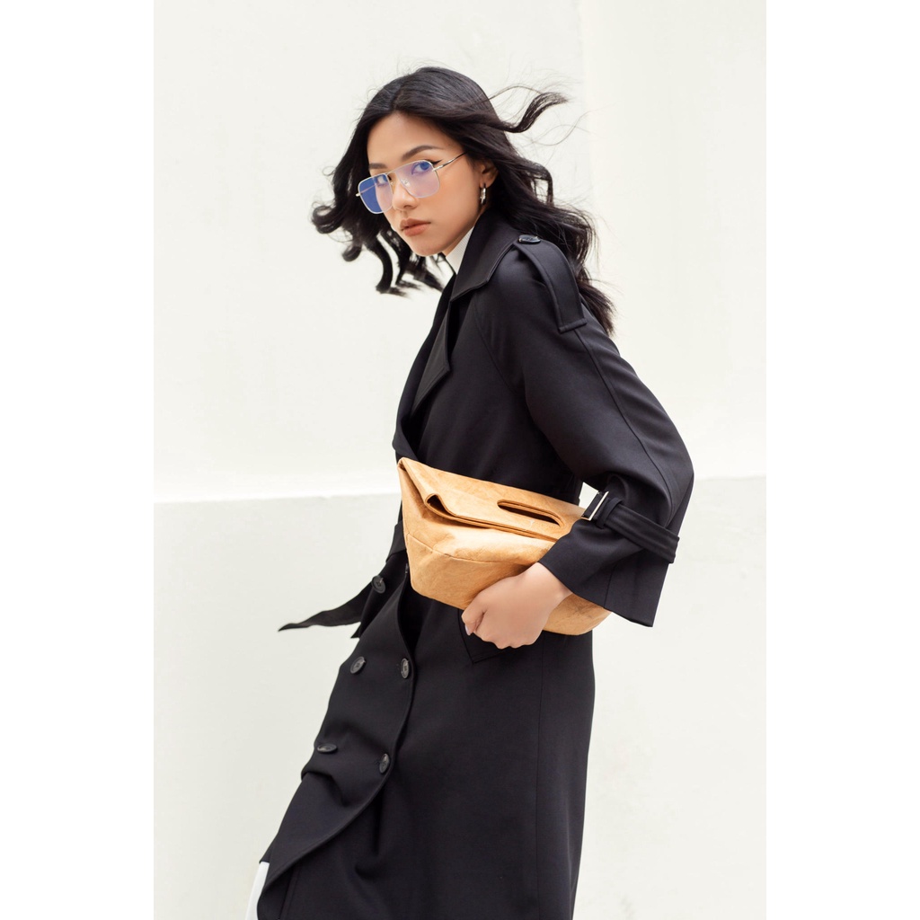 Áo khoác Trench Coat nữ Maiimer màu đen | BigBuy360 - bigbuy360.vn