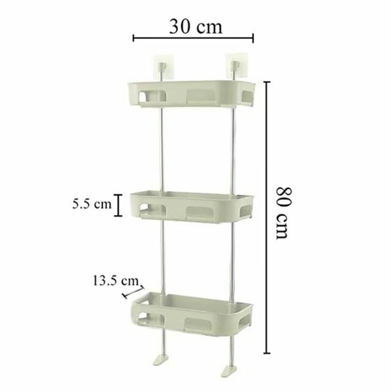 Kệ nhựa đa năng nhà tắm nhà vệ sinh 2,3 tầng kệ bồn cầu tiết kiệm không gian dán tường chắc chắn