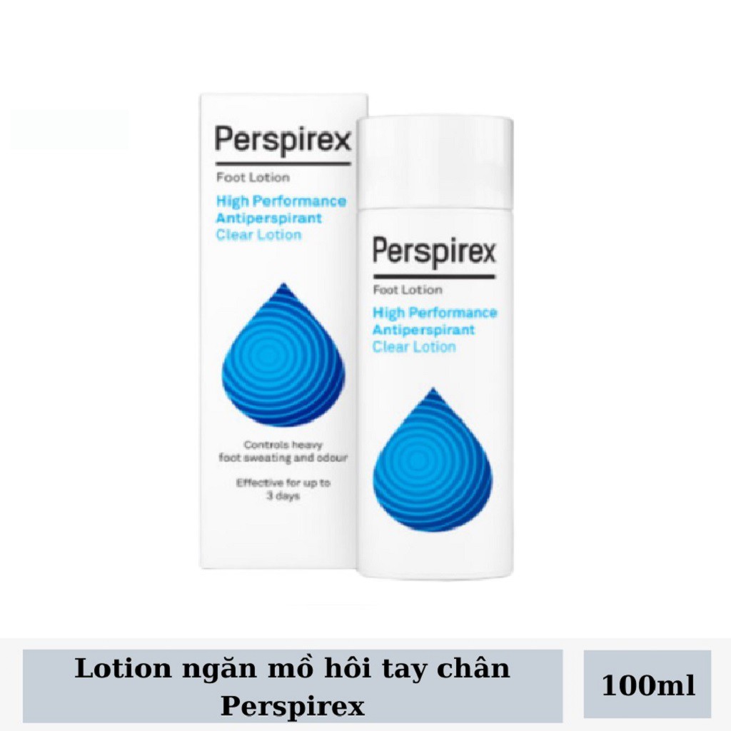 Lotion ngăn mồ hôi tay chân hiệu quả Perspirex Foot Lotion 100ml