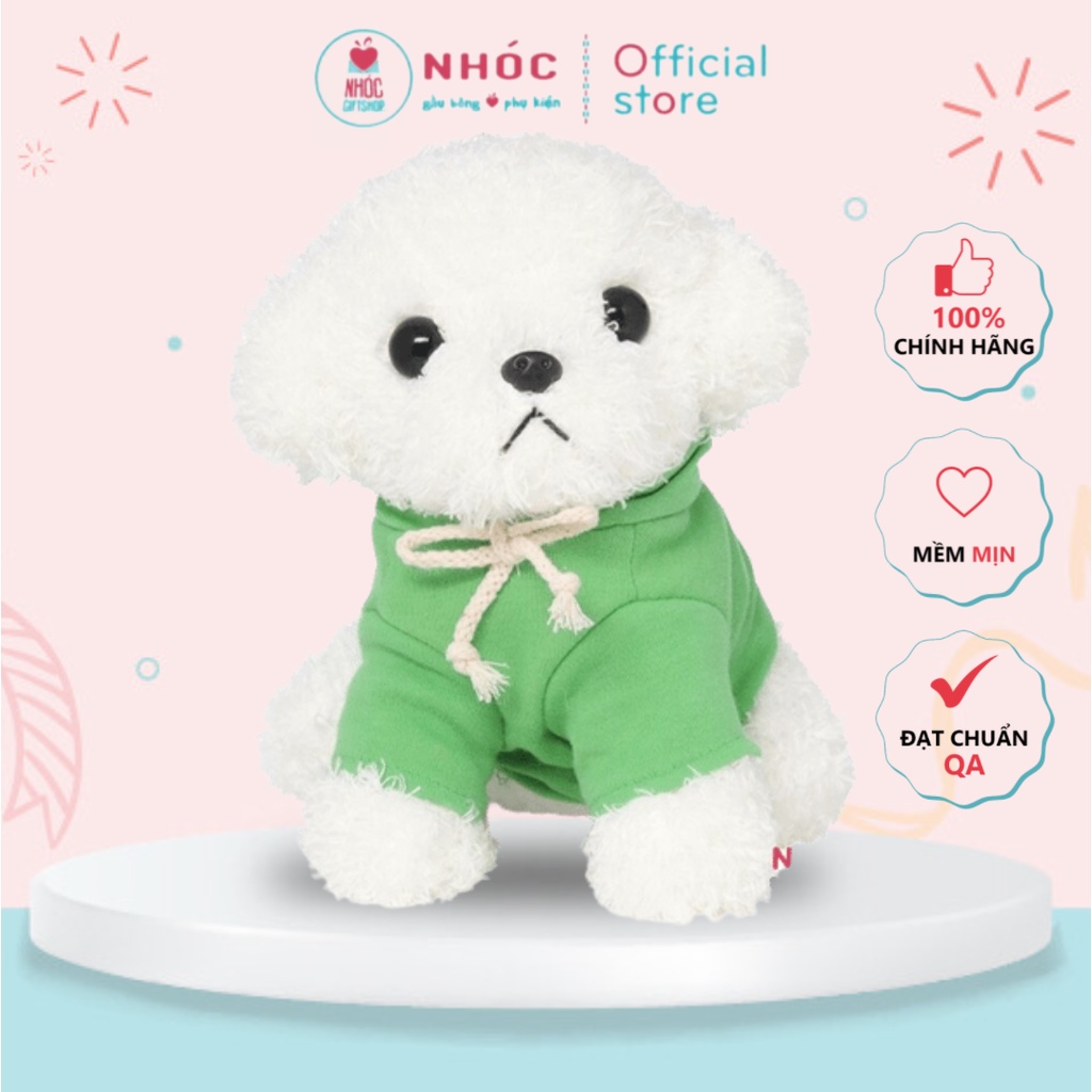 Thú bông chó Poodle mặc áo lông chỉ - NHÓC