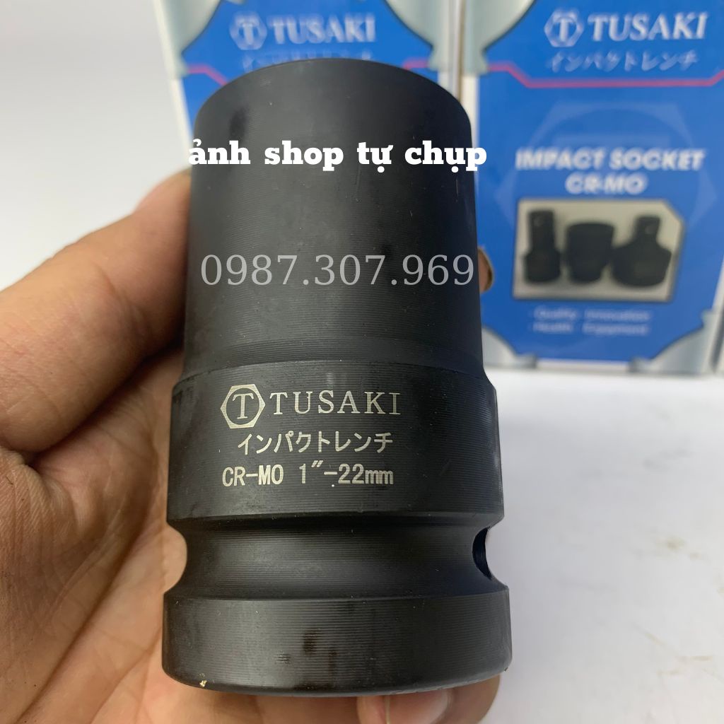 Đầu tuýp 1inch TUSAKI vuông 2 đầu mở tắc kê xe tải hàng  cao cấp