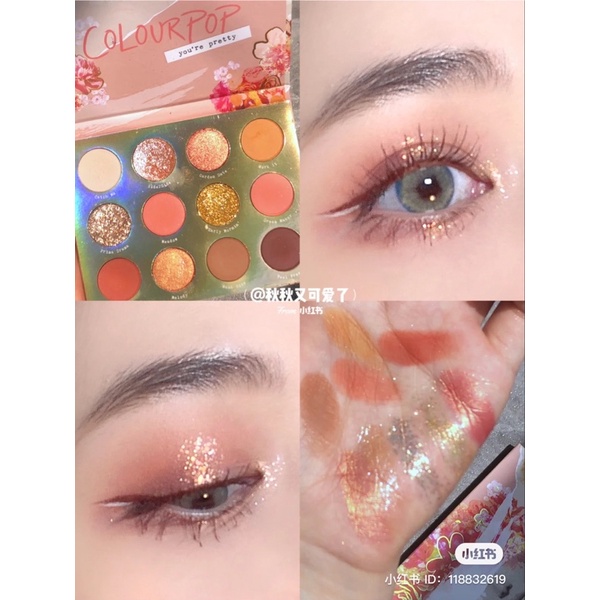 🍫🍊🍒Bảng mắt Colourpop Whatever, Sweettalk tone hồng cam nâu
