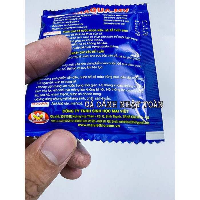 MEN VI SINH BIONAQUA MV ÍT THAY NƯỚC HỒ CÁ 10G