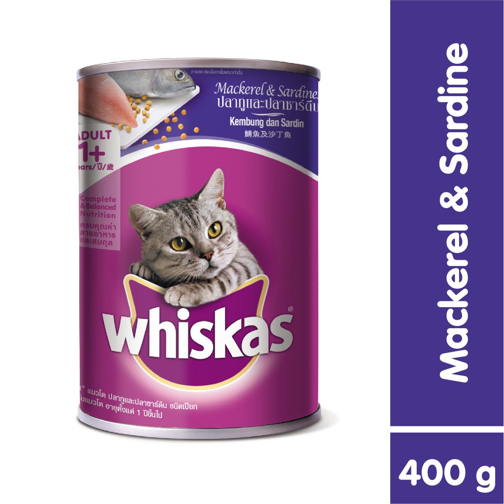 Pate mèo Whiskas lon 400g vị cá biển, pate mềm bổ sung dinh dưỡng cho mèo Donald Pet Shop