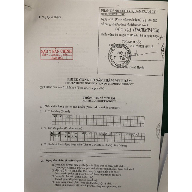 Kem ngừa mụn - Trắng da - Ngừa vết thâm OLY HT (Hàng chính hãng Long Phụng Khang) | BigBuy360 - bigbuy360.vn