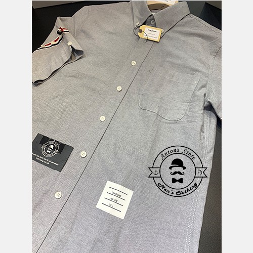 Sơ mi Thom Browne Cộc Tay Vạch Tay 2 Bên
