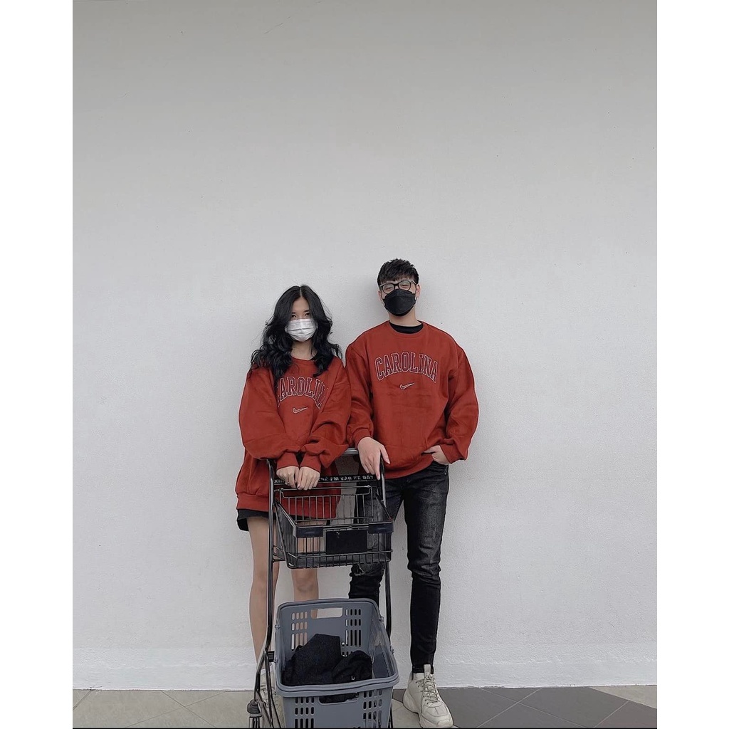 Áo Sweater Form Rộng Unisex Tay Bồng Nam Nữ Start With Me Chất Nỉ Ngoại Dày Dặn , Màu Nâu Vintage