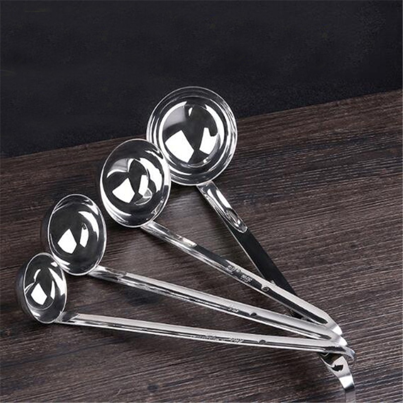 Stainless Steel Measuring Ladle Spoon For Home Made Jam Soup Kitchen Cooking &lt;JF&gt;