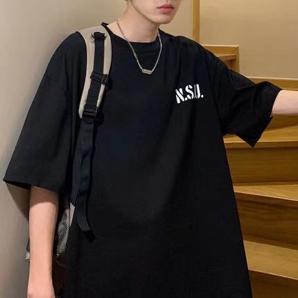 Áo Thun Tay Ngắn Dáng Rộng In Chữ Phong Cách Hip Hop Nhật Bản Thời Trang Mùa Hè Cho Nam Và Nữ size M-5XL