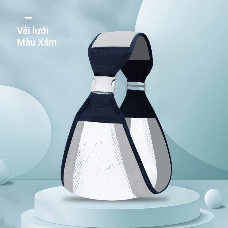 Địu vải gọn nhẹ , địu trẻ em từ 0-36 tháng hình chữ C bảo vệ cột sống cho bé
