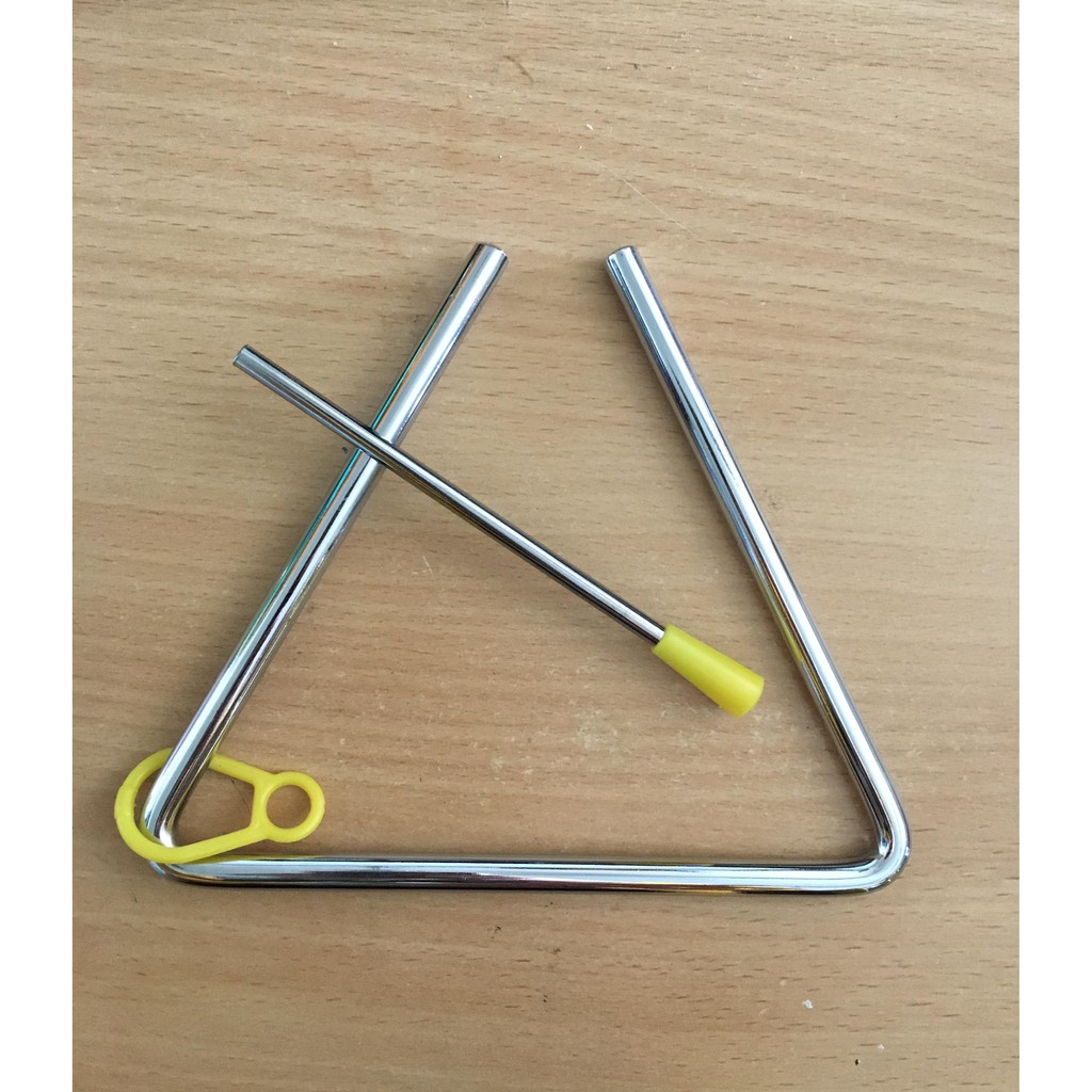 Kẻng tam giác, nhạc cụ gõ loại to 145mm cho bé, nhạc cụ TRIANGLE