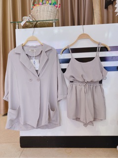 💋SET 3 MÓN😍BLAZER+ QUẦN+ÁO DÂY!!!