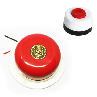  Chuông điện 3 inch - 220V AC + nút nhấn chuông tròn CT4. 