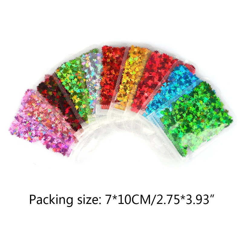 Set 10 Hộp Kim Tuyến Dạ Quang Dùng Để Trang Trí Móng Nghệ Thuật