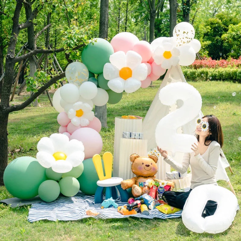 Bong Bóng Lá Nhôm Hình Hoa Hướng Dương / To Dễ Thương 3 Kích Cỡ Trang Trí Tiệc