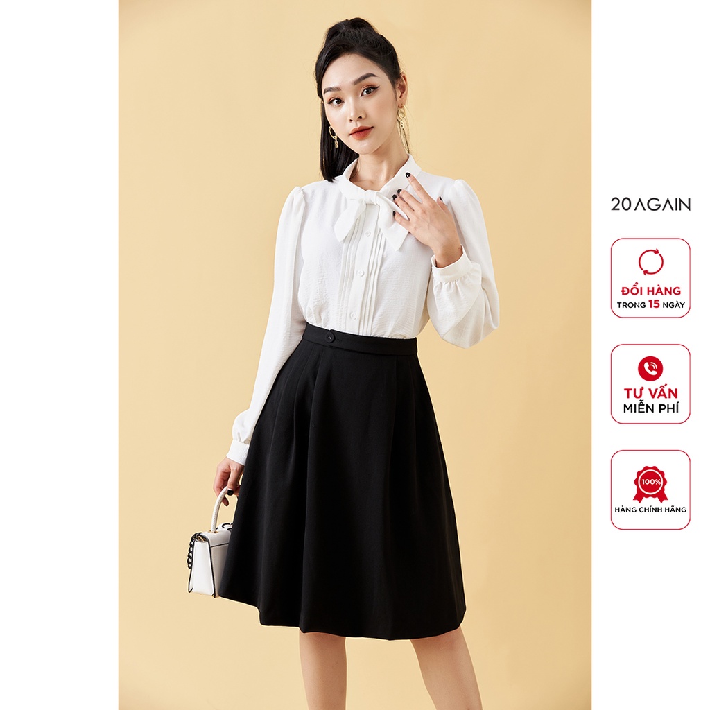 [Mã WABR20AG15 giảm 10% đơn 99K] Chân Váy Xòe công sở Peplum 20AGAIN JXA1068