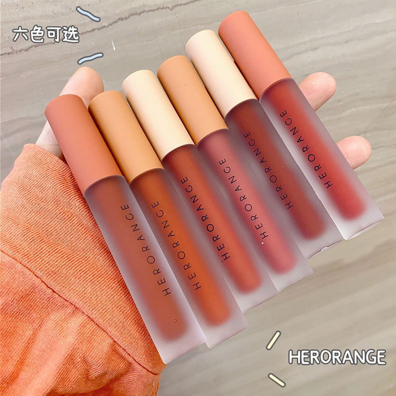 HERORANGE 3 Pcs/Set Son môi trang điểm màu sắc chuẩn chống thấm nước thời trang chất lượng cao tiện lợi