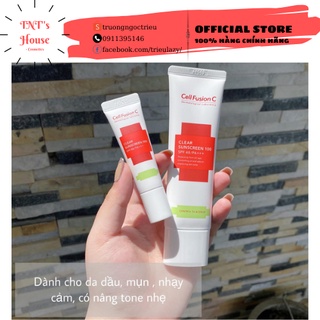 [MẪU MỚI 2021] Kem Chống Nắng Kiểm Soát Dầu Và Nhờn Cell Fusion C Clear Sunscreen 100 SPF 48/PA+++