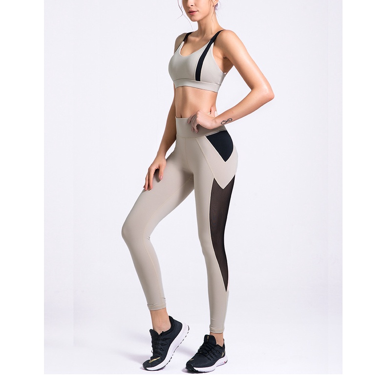 Đồ tập Yoga Gym Fitness hàng Quảng Châu Cao Cấp chất liệu co giãn và thấm hút mồ hôi tốt