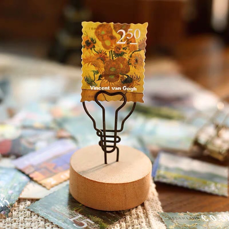 Sticker dán hoạt tiết tranh VanGogh và ClaudeMonet